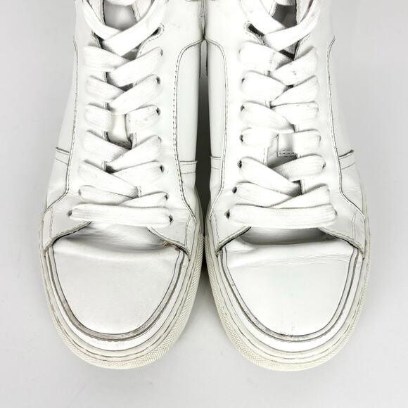Zadig & Voltaire High Top Flash Sneaker White Lightning Lace Up Leather Size 36 - Picture 7 of 13